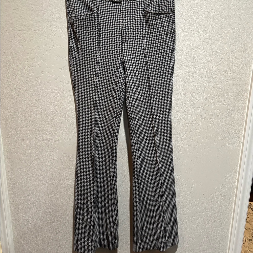 Anthropologie The Essential Slim Kick Pants Houndstooth Womens Size 6 - Picture 2 of 9